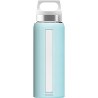 Sigg Dream Glacier, Botella de Agua de Vidrio con Funda de Silicona, 0.65 L, Resistente al Calor, sin BPA, Turquesa