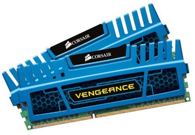 Corsair Vengeance Blue 8GB Kit DDR3 PC3-12800 CL9 (CMZ8GX3M2A1600C9B)