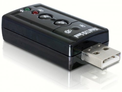 DeLOCK USB Sound Adapter 7.1 2x3.5mm USB2.0 Negro adaptador de cable - Adaptador para cable (2x3.5mm, USB2.0, Negro) características