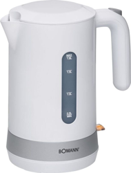 Bomann WK 5012 CB Hervidor de agua eléctrico, capacidad 1,8 litros, blanco plata, 2200W, 2200 W, 1.8 litros, Acero Inoxidable precio