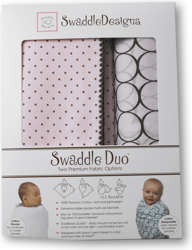 Swaddle Designs SwaddleDuo Modern Duo, Pastel Blue, 2 Count precio