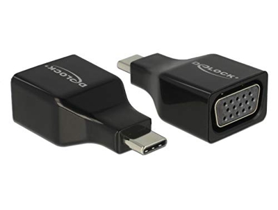 63933 adaptador de cable USB Type-C VGA Negro