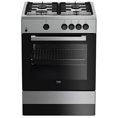 Cocina de Gas BEKO FSG62000DXL 60 cm 64 L Acero inoxidable (4 Fogones)