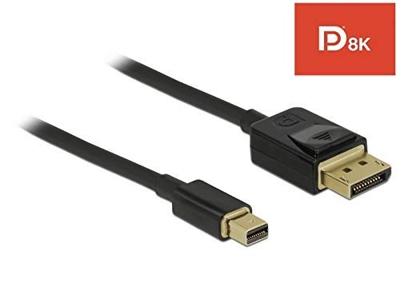 DeLOCK 84927 Cable DisplayPort 1 m Mini DisplayPort Negro - Cables displayport (1 m, Mini DisplayPort, DisplayPort, Macho, Macho, Oro)