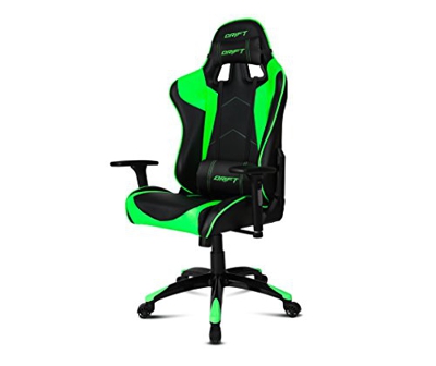 Silla Gaming DRIFT DR300 Negro Verde Profesional Oficina Escritorio Reclinable
