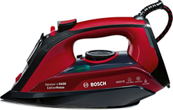 Bosch TDA503001P Sensixx'x DA50 - Plancha de vapor, 3000 W, 200g golpe de vapor, 45g/min vapor constante, base Ceranium Glisèe, color granate características