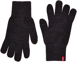 Levi's Ben Touch Screen Gloves, Guantes Hombre, Gris (Dark Grey), Medium en oferta