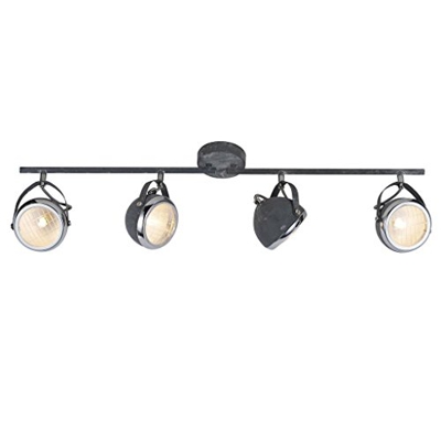 BRILLIANT RIDER Deckenstrahler Ø 11 cm Metall / Glas Grau Beton 4-Flammig