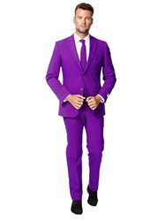 OppoSuits Purple Prince Solid Purple Suit For Men Coming with Pants, Jacket and Tie características