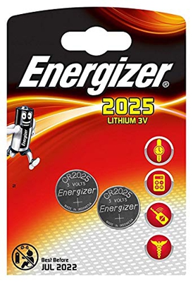 2 x Energizer CR2025 3V Lithium Coin Cell Battery 2025