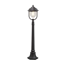 Konstsmide 7225-750 Parma - Farola (24 x 24 x 118 cm, 1 Bombilla de 75 W, IP43, Aluminio Lacado, Acabado Mate), Color Negro en oferta