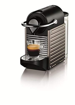 Nespresso Krups Pixie XN3005 - Cafetera monodosis de cápsulas Nespresso, 19 bares, apagado automático, color titán