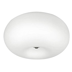 EGLO 86812 iluminación de techo Níquel E27 - Lámpara (Níquel, Dormitorio, Cocina, Salón, Alrededor, Cepillado, Vidrio, Acero, IP20) en oferta