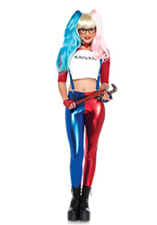 Leg Avenue Mujer Harlekin Disfraz Misfit Hipster Azul Rojo M precio