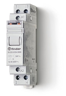 FINDER 20.22 Rele Telerruptor 230Vac 2Ctos 16Amp CARRIL 20.22.8.230.0000