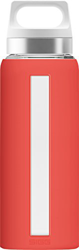 Sigg Dream Scarlet, Botella de Agua de Vidrio con Estuche de Silicona, 0.65 L, Resistente al Calor, Sin BPA, Rojo características