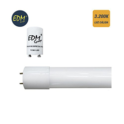 Tubo LED t8 18w eco 3.200k luz calida EDM (equivalente 36w) características