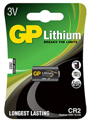 GP Batteries Lithium CR-2 - Pilas (Cilíndrico, CR2, Ión de Litio, Negro, Ampolla) características