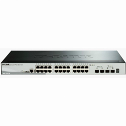 D-Link DGS-1510-28X - Switch 24 Puertos Gigabit L2+ (funcionalidades L3) y 4 Puertos 10G SFP+, apilable, Altura 1U, VLAN automática para Video vigilan características