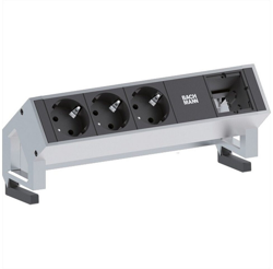 1090720-Bachmann Desk 2 3AC outlet(s) 0.2m Black power extension - Power Extensi en oferta