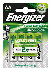 Energizer Pack de 4 pilas  AA recargables 1300 mAh en oferta