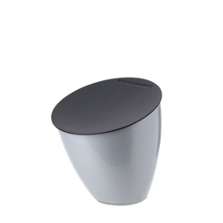 Mini papelera banco de cocina calypso, plata en oferta