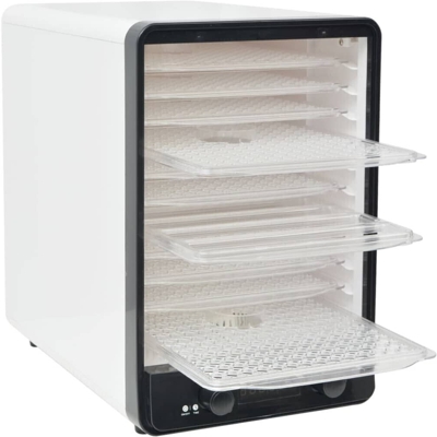 Deshidratador de alimentos con 10 bandejas 550 W blanco