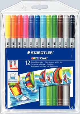 ROTULADOR DOBLE PUNTA STAEDTLER NORIS 320 (12U.) ESTUCHE
