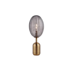 Lámpara de mesa de vidrio Lumineca,  gris, 23x58 cm - 50231021690927 en oferta
