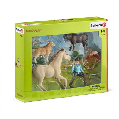 Western Riding Set, Schleich Farm Life - model 42419
