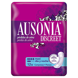 AUSONIA DISCREET PERDIDAS DE ORINA MAXI 12 UDS en oferta