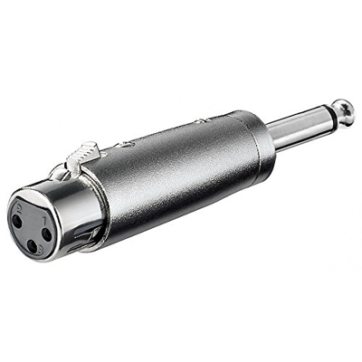 Goobay XLR 001 6.35 mm 3pin - Adaptador para Cable (6.35 mm, 3pin, Male Connector/Female Connector)
