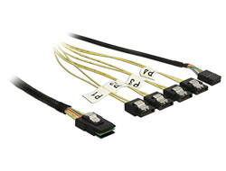 Delock 83319 Kabel mini SAS SFF-8087> 4 x Sata 7 Pin Reverse+ Sideband 1 m en oferta