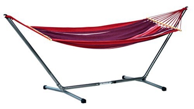 Amazonas Summer Set-Hamaca, Rojo Granate Rosa Blanco, 330x105x110 cm