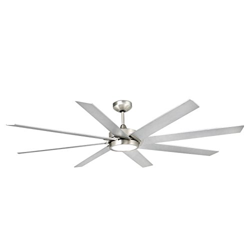 Extra Large Matt Nickel Ceiling Fan With LED Lamp | Integrated LED en oferta