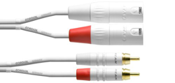 Cordial CFU3MC-SNOW - Câble audio 2 XLR mâles - 2 RCA mâles 3 m blanc precio