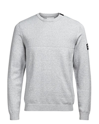 Jersey con cremallera en hombro gris claro S en oferta