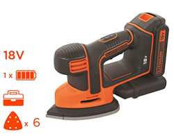 Negro+decker lijadora palmar multifunción mouse 18v + accesorios bdcds18-qw precio