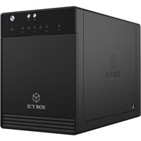 ICY BOX IB-3740-C31 2.5/3.5" Carcasa de Disco Duro/SSD Negro - Disco Duro en Red (2.5/3.5", SATA, Serial ATA II, Serial ATA III, JBOD, 10 TB, 3.1 (3.1