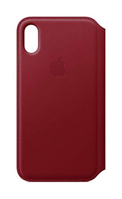 Apple Leather Folio Case (iPhone X) Red