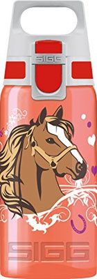 Sigg Viva One Horses, Botella de Agua, 0.5L, Polipropileno, Libre de BPA, Rojo