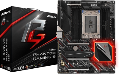 X399 Phantom Gaming 6 Socket Tr4 Amd X399 Atx