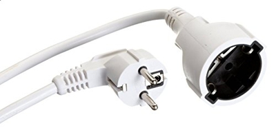 5m Schuko H05VV­F 3G 1.50mm2 cable de transmisión Blanco
