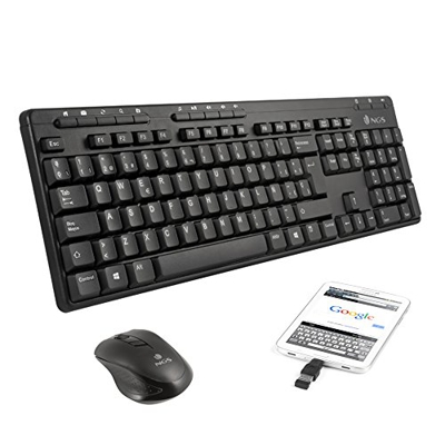 KIT INALAMBRICO TECLADO + RATON + ADAPTADOR 'OTG'