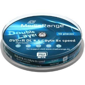 MediaRange DVD+R 8,5 GB 8x 10er Spindel