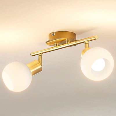 Lámpara de techo Elaina bombillas LED E14, latón