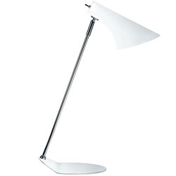 Moderna lámpara de mesa Liam en blanco en oferta