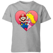 Camiseta Nintendo Super Mario Beso Peach - Niño - Gris - 11-12 años - Gris en oferta