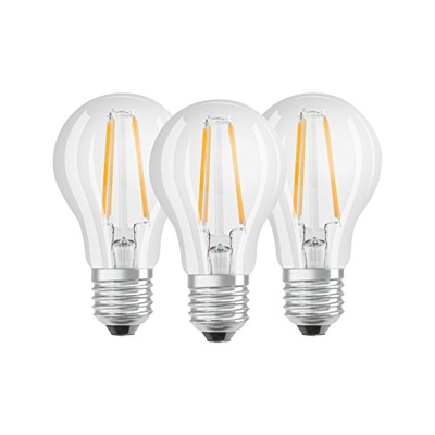 Bombilla filamento LED E27 6W, cálido, 3 unidades
