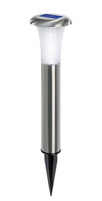 Lámpara solar LED de acero inoxidable Vesubio